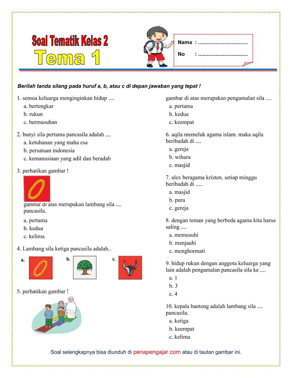 5 Alasan Wajib Download Soal Ulangan Tema 3 Subtema 1 Kelas 2 Sebelum Terlambat