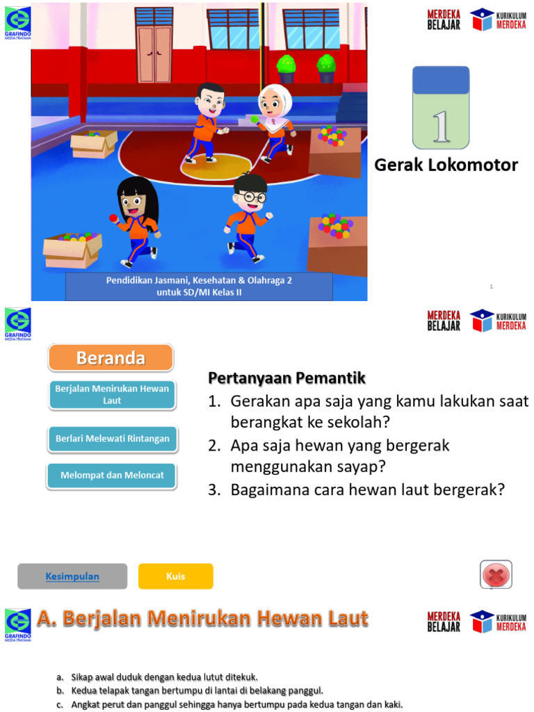 5 Contoh Soal Gerak Lokomotor Menirukan Hewan Kelas 3 SD yang Wajib Tahu Guru dan Orang Tua