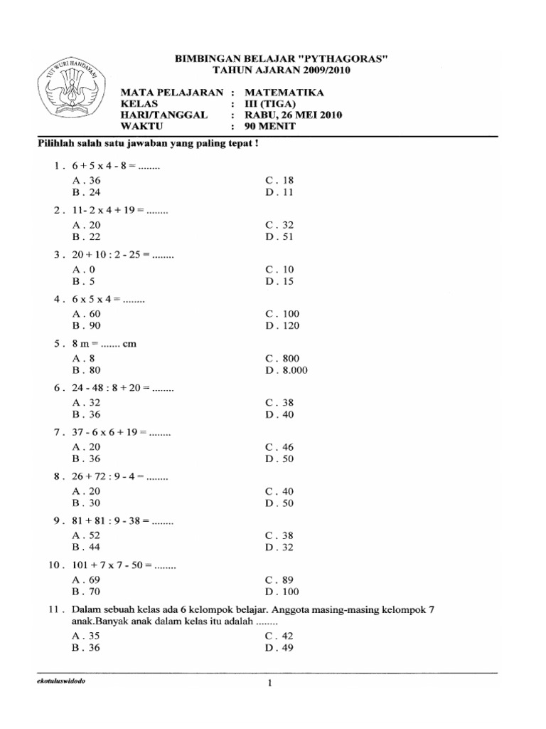 5 Rahasia Bank Soal untuk Kelas 3 SD Semester 1 yang Bikin Anak Jago Ujian