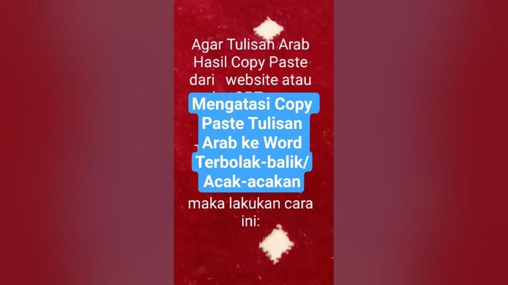 7 Cara Menyalin Tulisan Arab ke Word Agar Tidak Terbalik yang Jarang Diketahui