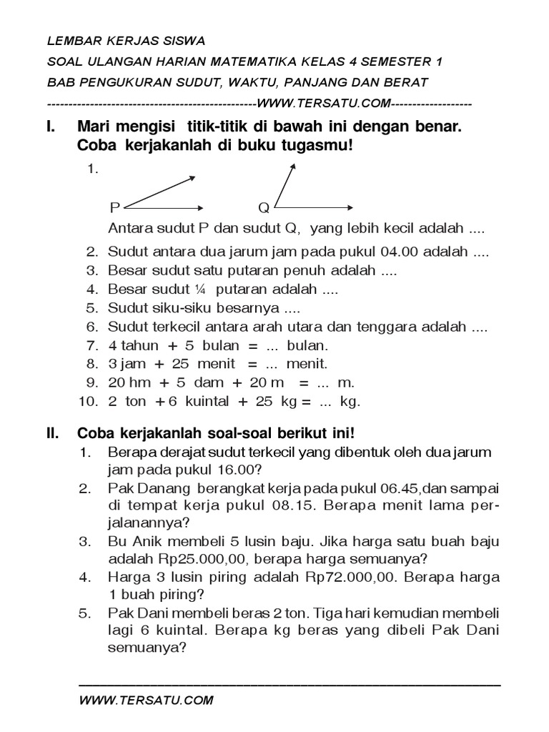 7 Rahasia Soal Ulangan Harian Matematika Kelas 4 Semester 1 yang Wajib Tahu Sebelum Ujian
