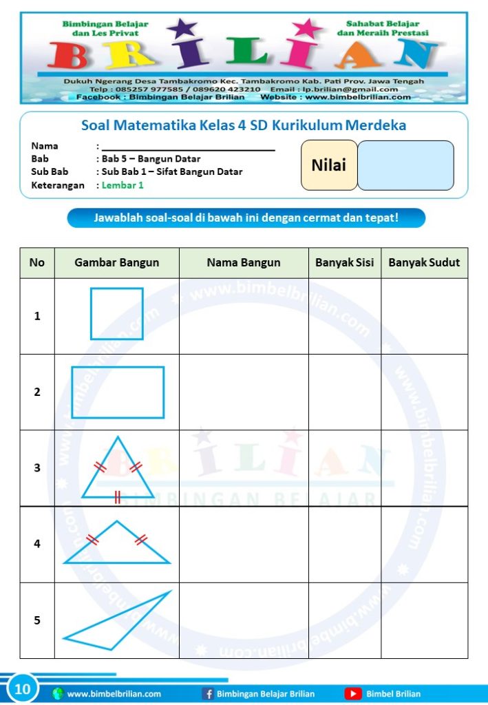 Akhirnya Tersedia 7 Contoh Soal Gambar 3 Dimensi Kelas 4 SD yang Wajib Diketahui