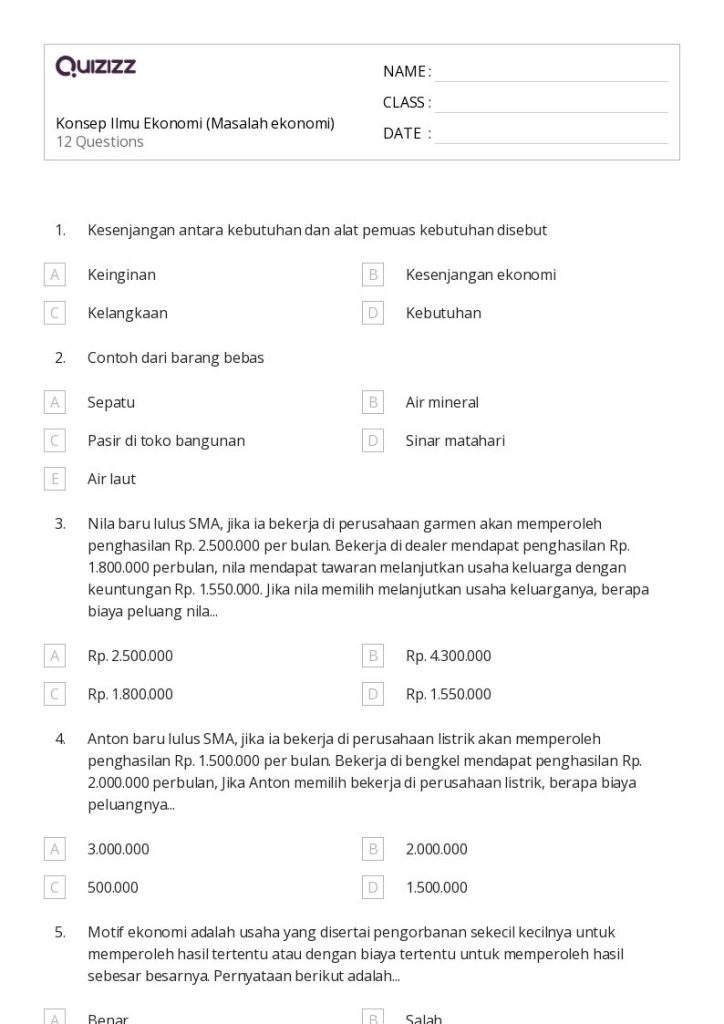 Akhirnya Tersedia! 7 Contoh Soal Hitungan Kelas 10 Ekonomi Bab 3 yang Wajib Kamu Kuasai