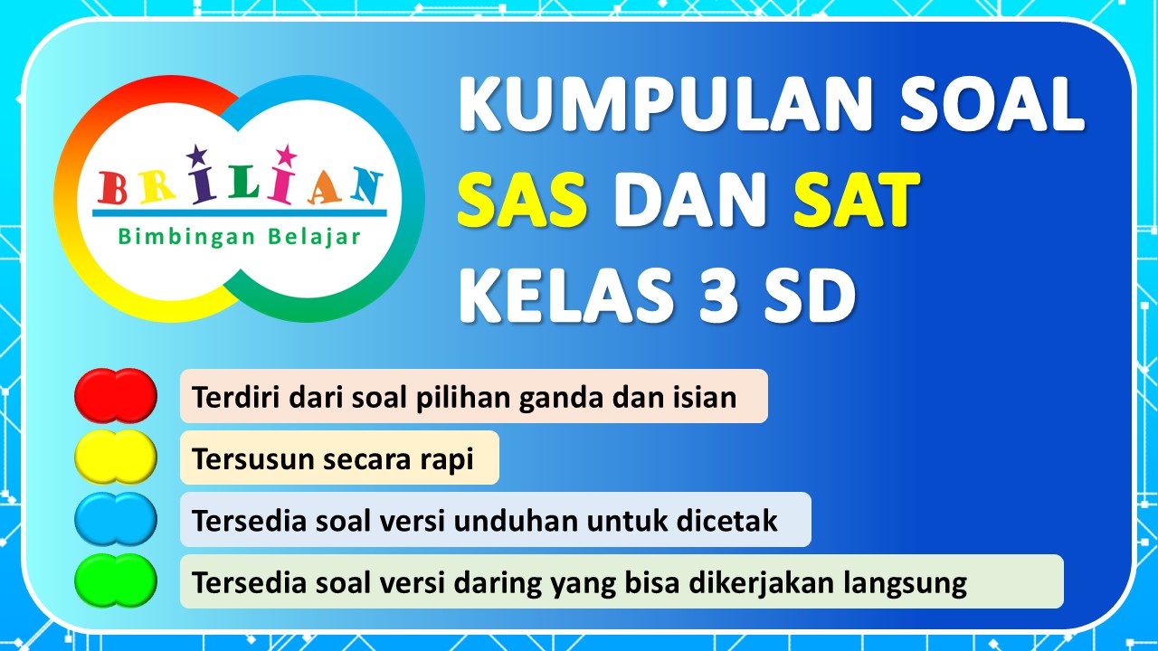 Soal SAS PJOK Kelas 3 SD dan Kunci Jawaban Versi 1 Bimbel Brilian Soal SAS PJOK Kelas 3 SD dan Kunci Jawaban Versi 1 Bimbel Brilian