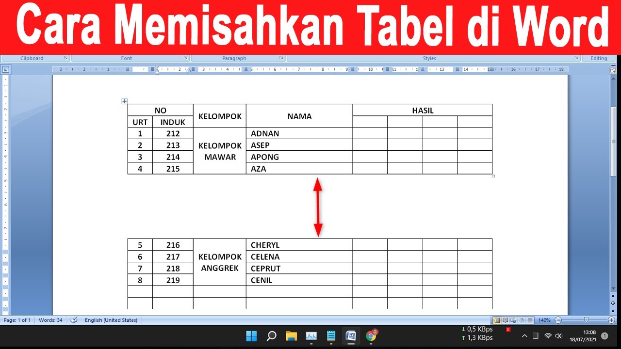 Cara Memecah Tabel di Word dengan Mudah, Ternyata Begini Trik yang Jarang Diketahui untuk Merapikan Dokumen