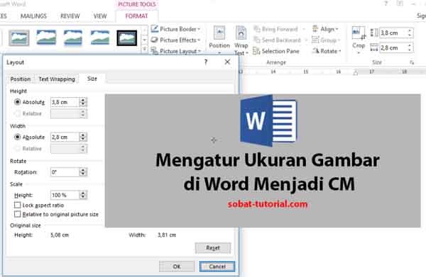 Cara Mengatur Ukuran Gambar di Word dalam CM Agar Rapi Sesuai Ketentuan Undang-Undang