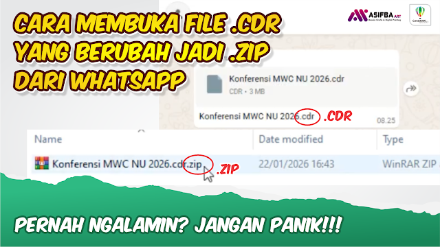 Cara Membuka File CDR yang Berubah Jadi ZIP di WhatsApp - Asifba Project