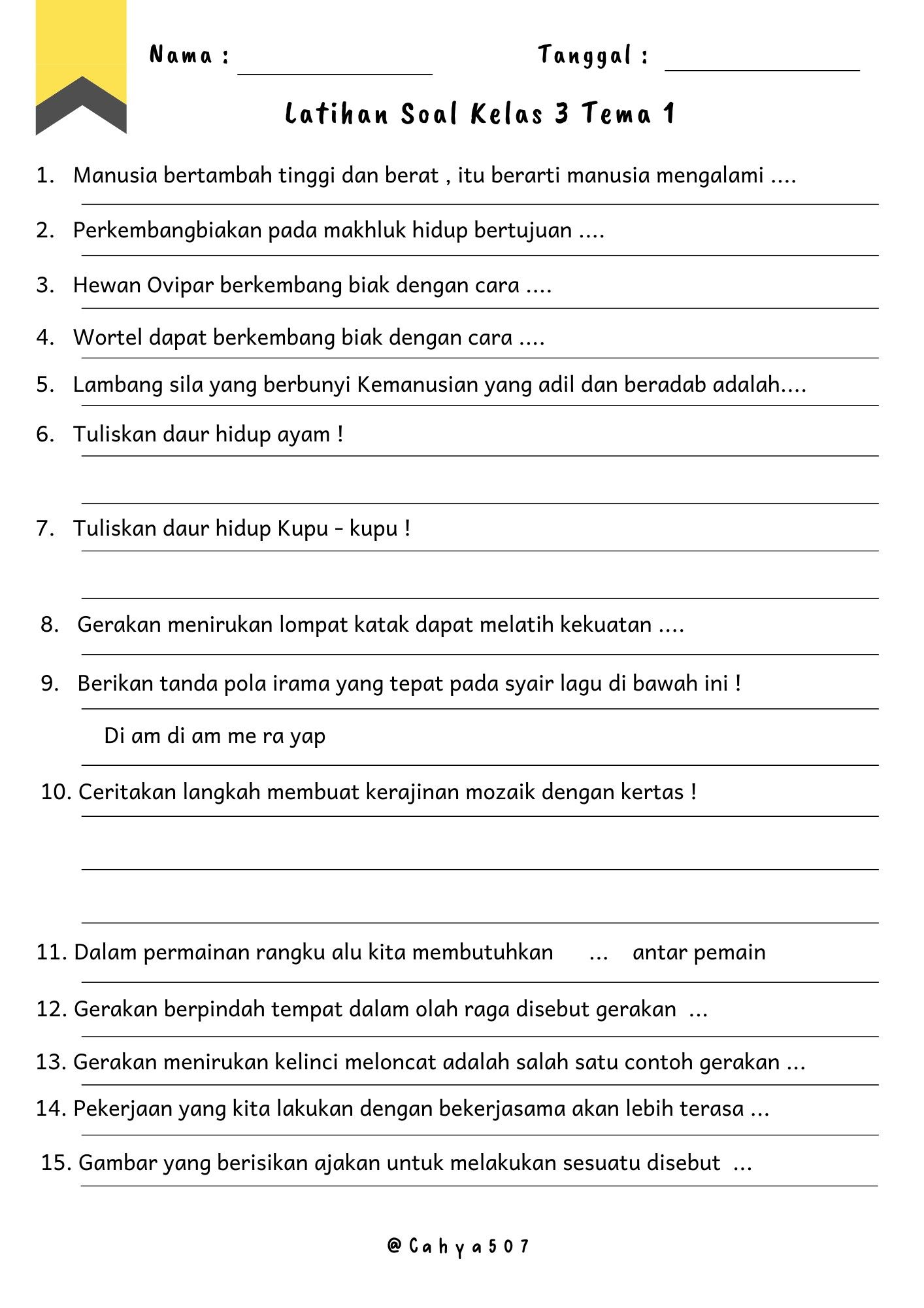 Rahasia Cepat Paham Materi dan Soal Tema 1 Kelas 3 Semester 1 Agar Nilai Melejit
