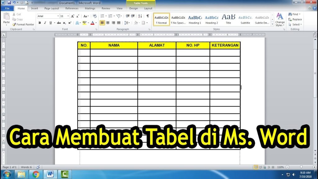 Rahasia Tab di Tabel Word Yang Jarang Diketahui, Bikin Kerjamu Ngebut di 2026