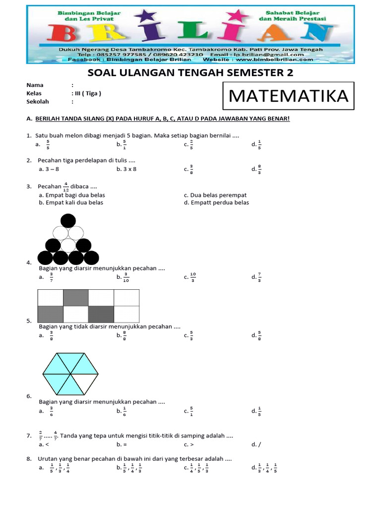 Terbukti 20 Contoh Soal UTS Kelas 3 SD Semester 2 dan Kunci Jawaban yang Jarang Diketahui