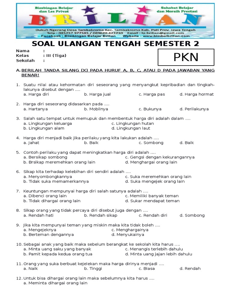 Terbukti! 7 Soal PKN Kelas 3 Semester 2 dan Kunci Jawaban yang Wajib Kamu Kuasai Sekarang