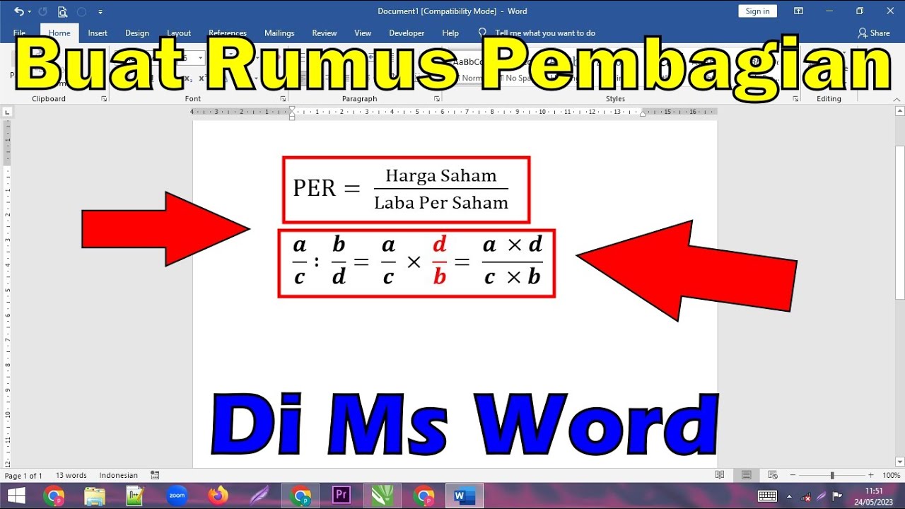 Ternyata Begini Cara Menulis Pembagian di Word yang Benar dan Cepat untuk Skripsi, Wajib Tahu Sebelum Terlambat