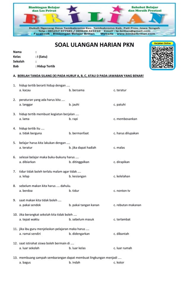 Ternyata Ini 7 Contoh Soal Harian PAI Kelas 3 SD Semester 1 yang Sering Muncul di Ujian