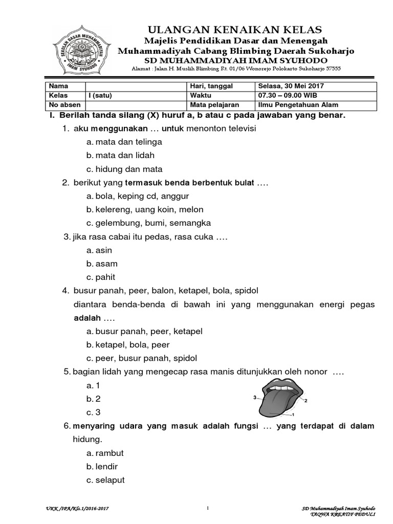 Ternyata Ini Contoh Soal Ujian Kenaikan Kelas 1 SD yang Bisa Mengukur Kesejahteraan Psikologis Guru Ternyata Ini Contoh Soal Ujian Kenaikan Kelas 1 SD yang Bisa Mengukur Kesejahteraan Psikologis Guru