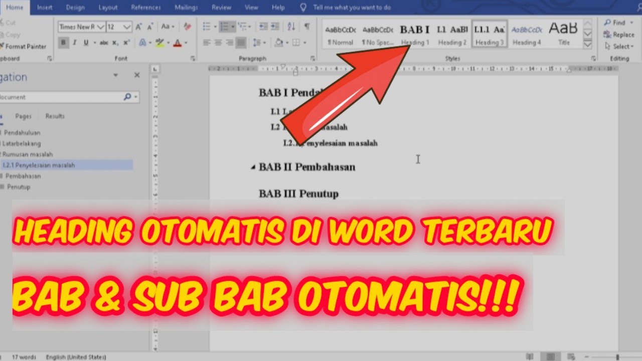 Ternyata Semudah Ini Cara Menampilkan Sub Bab di Word yang Jarang Diketahui Banyak Orang Ternyata Semudah Ini Cara Menampilkan Sub Bab di Word yang Jarang Diketahui Banyak Orang