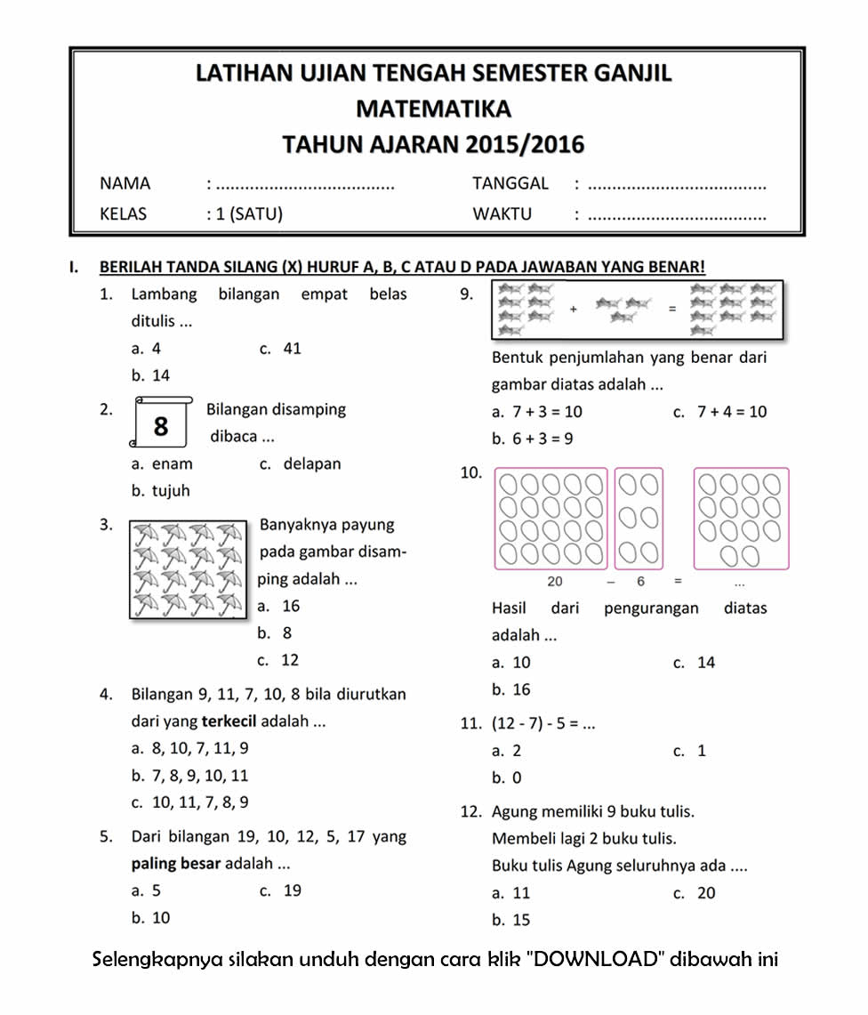 Menguasai Matematika: Kumpulan Soal UKK Matematika Kelas 4 Semester 2 Kurikulum 2013 untuk Persiapan Maksimal