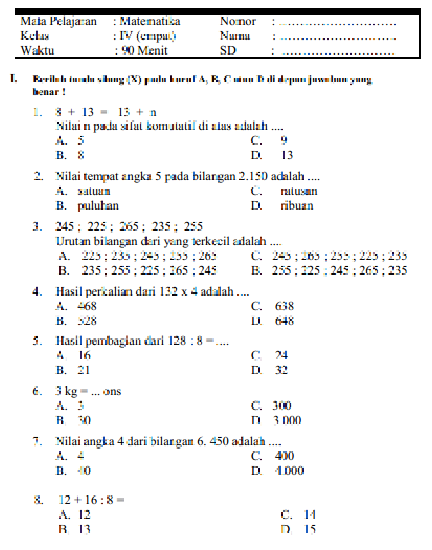 Panduan Lengkap: Download Soal Matematika SMP Kelas 8 Semester 2 untuk Sukses Ujian
